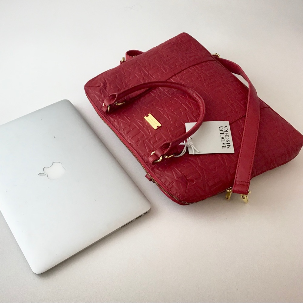 Gorgeous 13” MacBook 100% Red Leather Laptop Bag - Picture 6 of 8